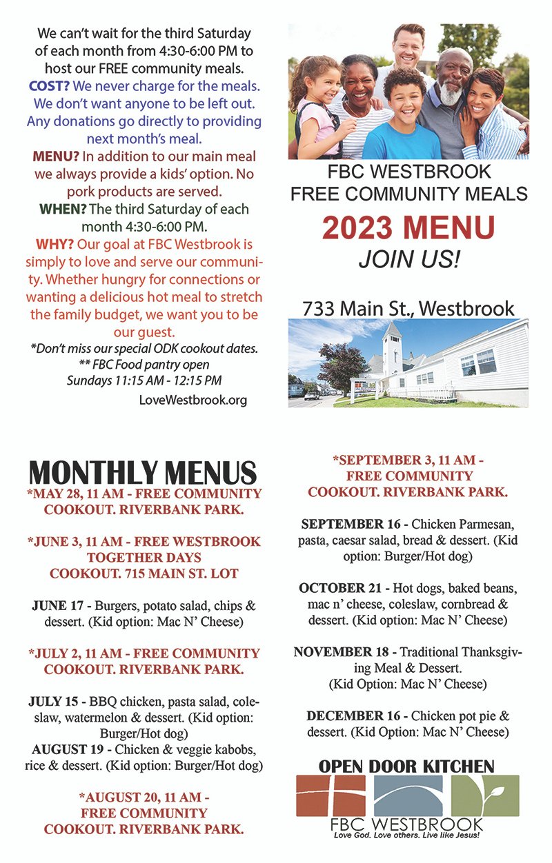 Westbrook Maine Free Community Meals